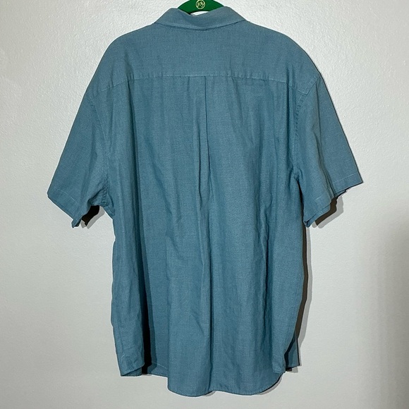 Van Heusen Teal XXL Casual Button Down Shirt - Picture 3 of 7